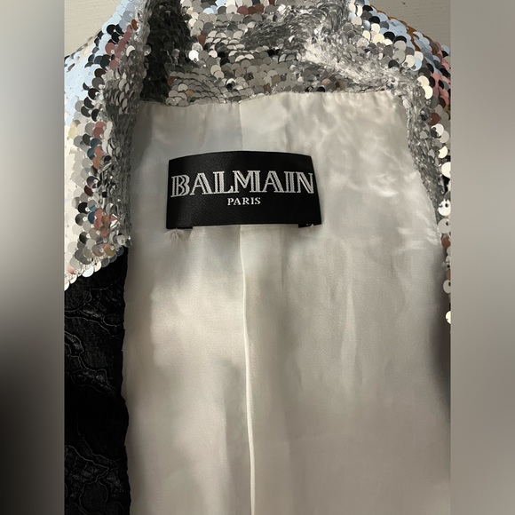 Balmain Sequin Blazer with lace detail - Picture 7 of 8
